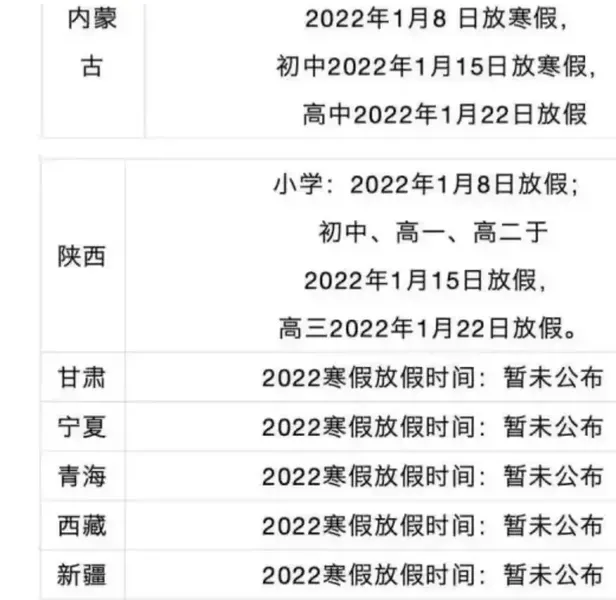 2022中小学提前放假通知 2022中小学寒假提前放假通知