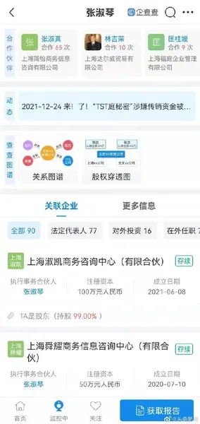 张庭接连注销多家公司_揭秘张庭林瑞阳商业版图_张庭林瑞阳公司涉嫌传销被查处