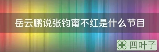 岳云鹏说张钧甯不红是什么节目