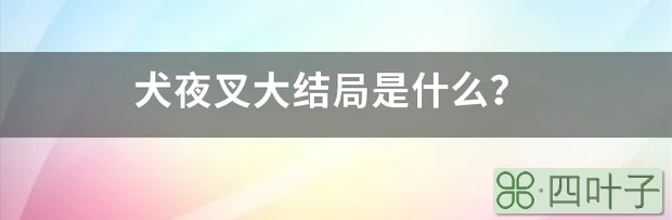 犬夜叉大结局是什么？