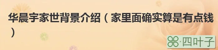 华晨宇百度百科华晨宇_华晨宇父母_华晨宇宁桓宇