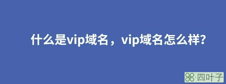 什么是vip域名，vip域名怎么样？