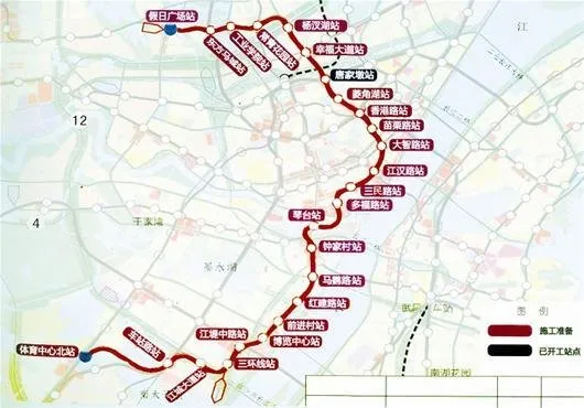 武汉地铁6号线路图