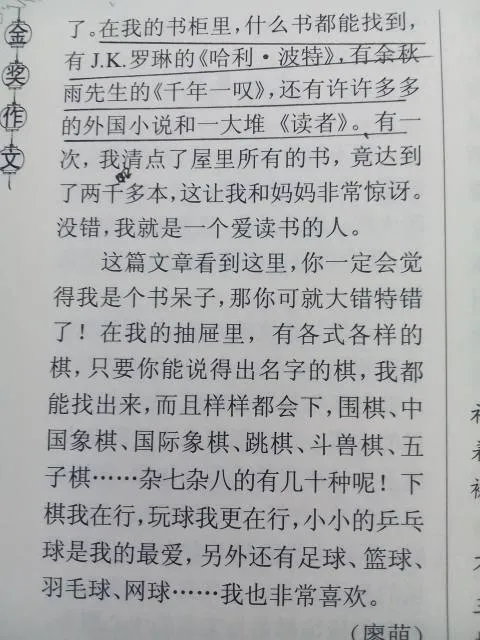 独一无二的我500字作文