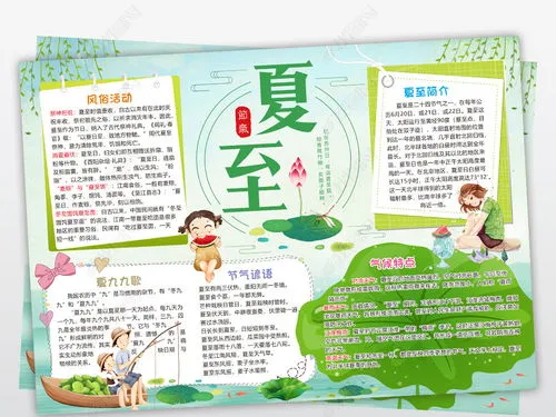 夏至手抄报 夏至手抄报简单好看