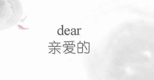 dear是什么意思,dear的中文意思是？