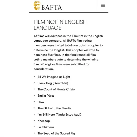 彭于晏《狗阵》入围BAFTA“最佳外语片”长名单