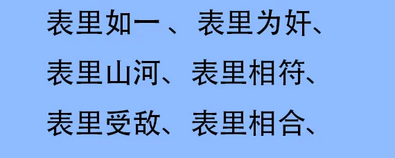 表字开头什么什么成语