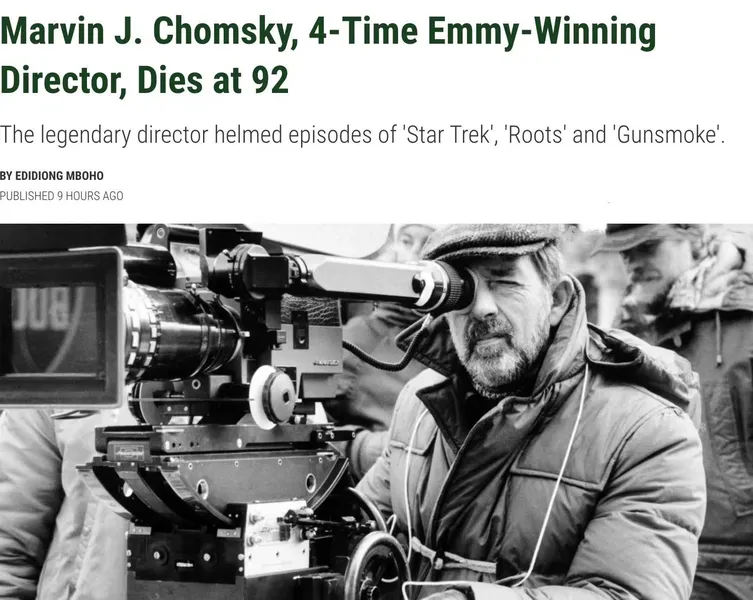 星际迷航导演乔姆斯基去世，享年92岁，曾先后四次获得艾美奖