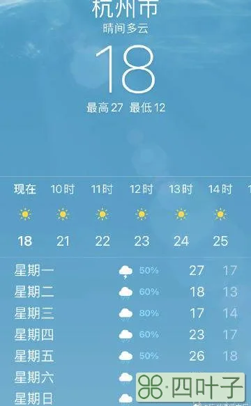 杭州未来7天天气预报情况杭州未来天气怎么样