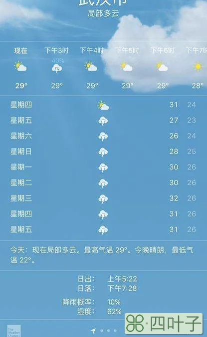 明天武汉24小时天气武汉未来60天天气预报