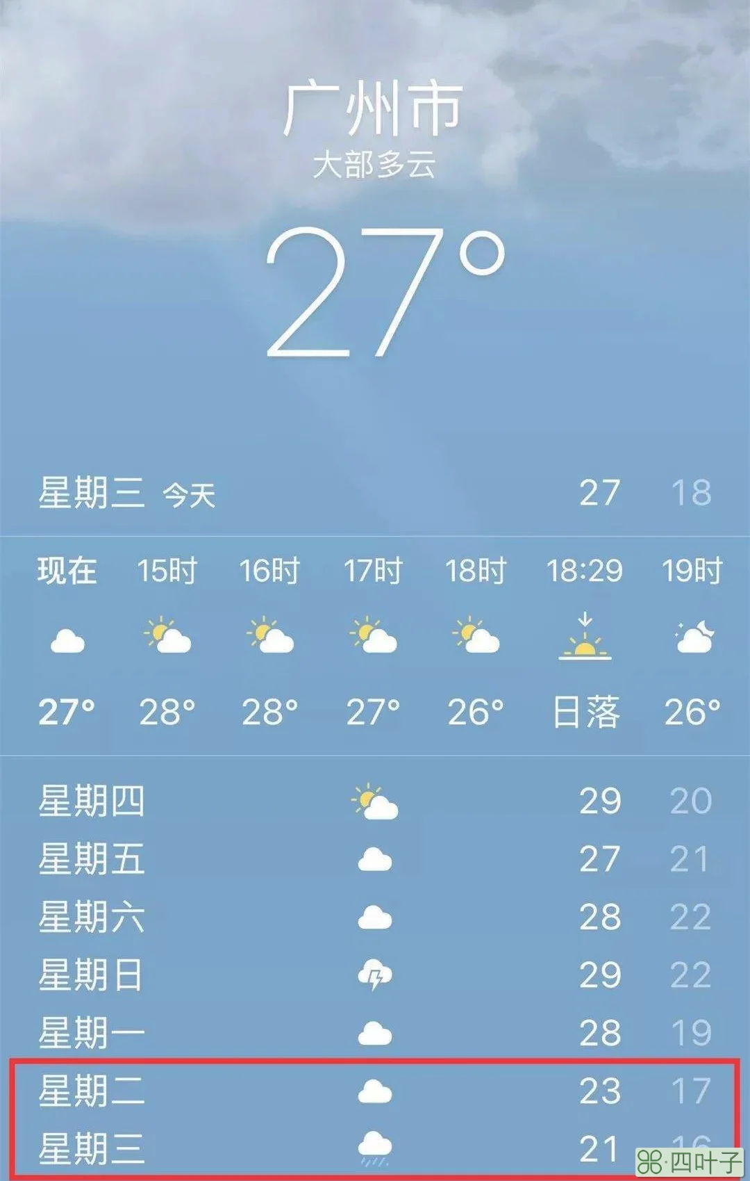 关于未来5天广州天气的信息