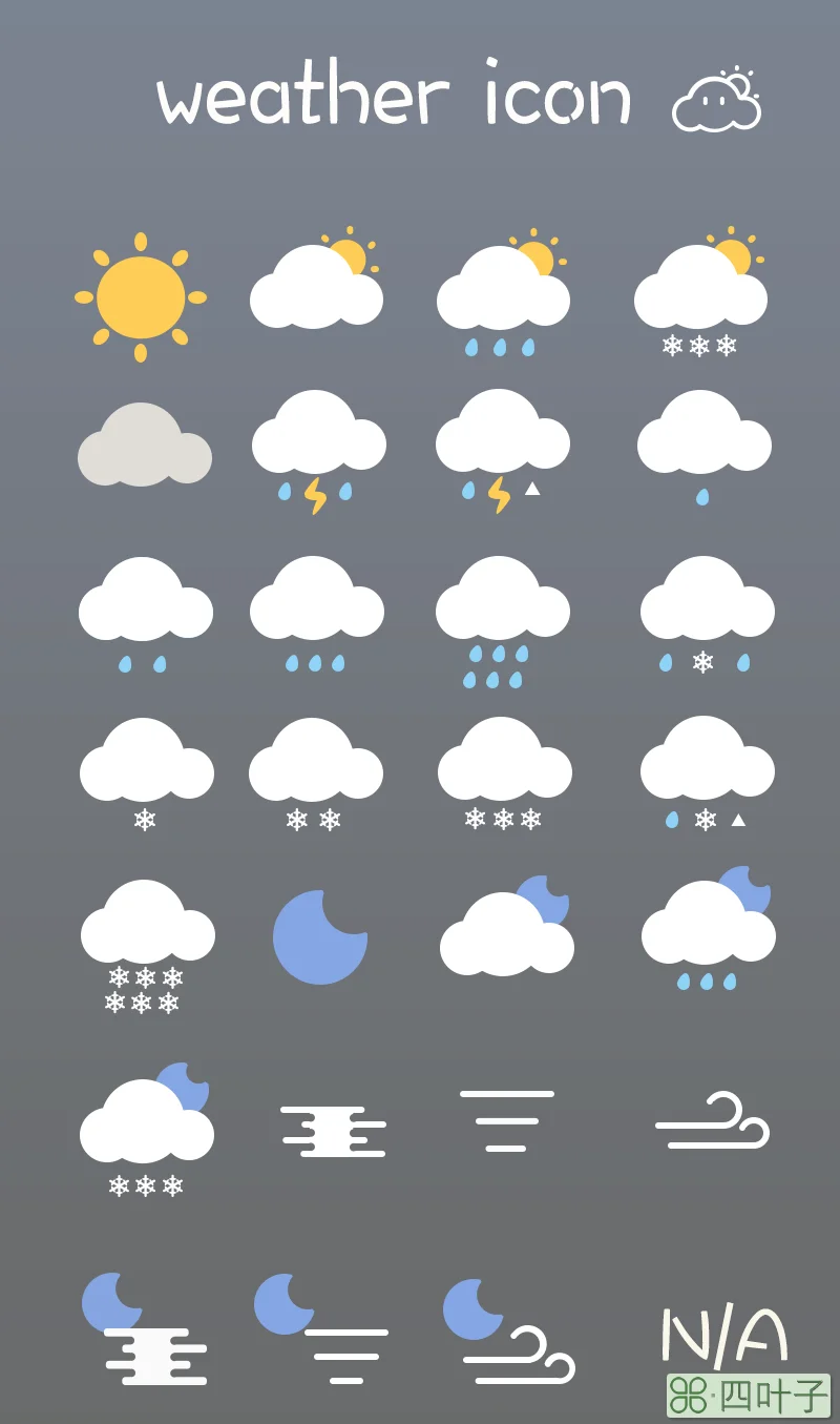 手机天气图标图片手机上天气预报图标