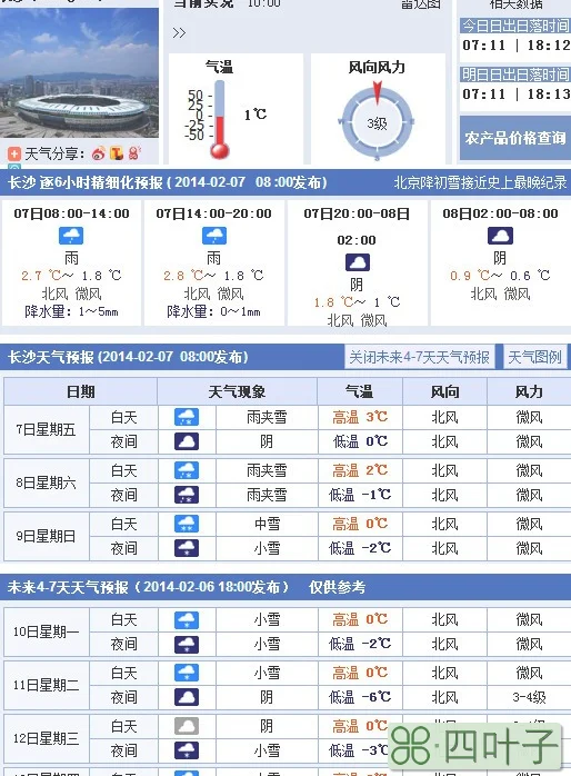 湖南天气预报查询湖南天气预报图