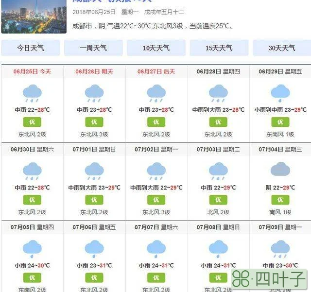 四川天气15天预报查询末未来十五天气预报