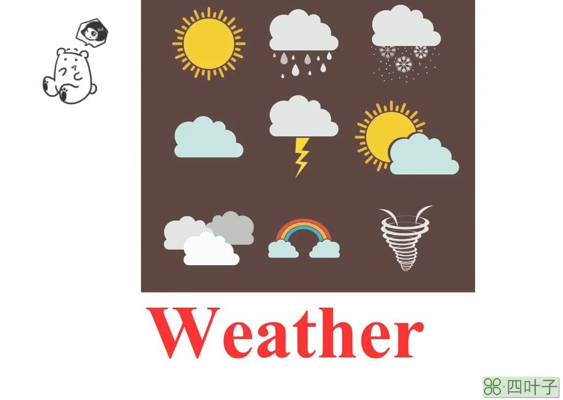 天气类英语单词四季类英语单词怎么写