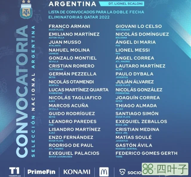阿根廷大名单：梅西领衔，劳塔罗、迪巴拉、迪马利亚在列